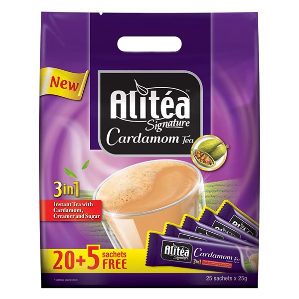 شیر چای علی تی AliTea همراه با هل بسته 25 عددی